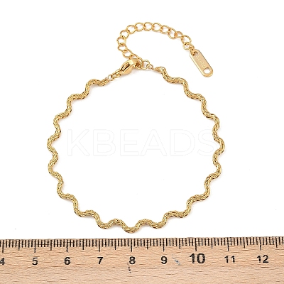 304 Stainless Steel Rope Chain Bracelets for Women BJEW-C129-07G-1