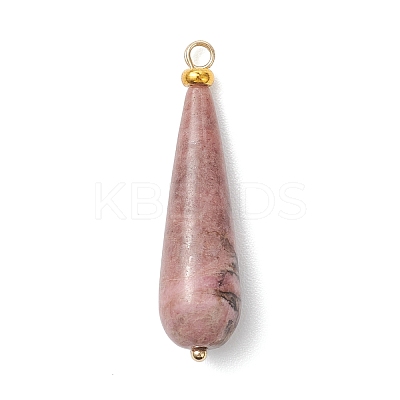 Natural Rhodonite Pendants PALLOY-JF04760-03-1