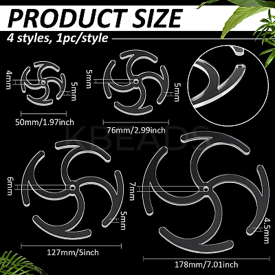Acrylic Plant Supports FIND-WH0172-86B-1