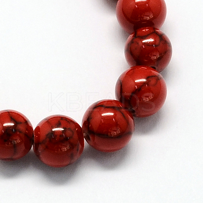 Dyed Synthetic Turquoise Gemstone Bead Strands TURQ-R032-10mm-XSS17-1