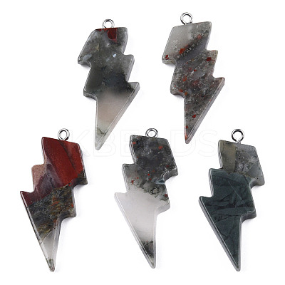 Natural Bloodstone Pendants G-N332-53-A08-1