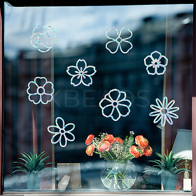 Waterproof PVC Colored Laser Stained Window Film Static Stickers DIY-WH0314-101-1