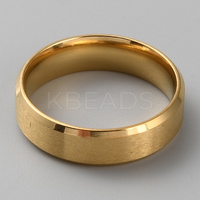 304 Stainless Steel Plain Band Rings for Woman Men RJEW-WH0017-09D-G-1