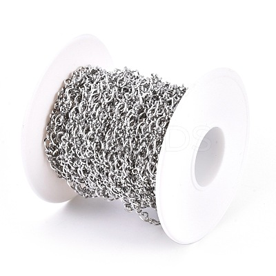 Tarnish Resistant 304 Stainless Steel Figaro Chains CHS-I001-09P-01-1