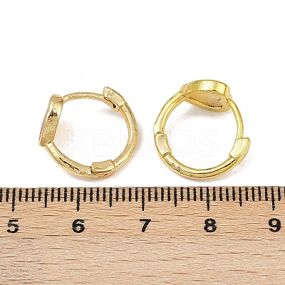 Heart Brass Enamel Hoop Earrings LS-EJEW-S277-03G-1