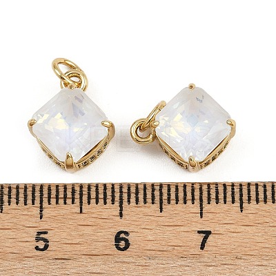 Brass Pave Cubic Zirconia Pendants KK-L240-07G-02-1