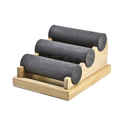 3-Tier Velvet Cloth Bar Bracelet Holder Stands BDIS-C002-01A-1