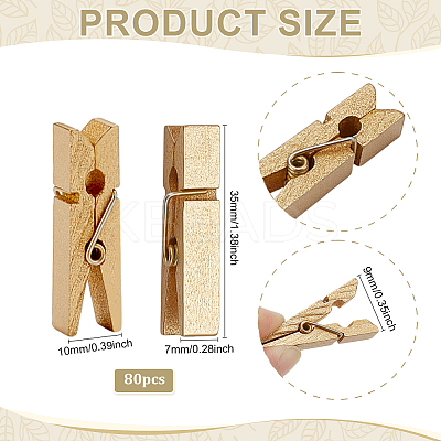 80Pcs Wood Spirit Clips AJEW-ME0001-55-1
