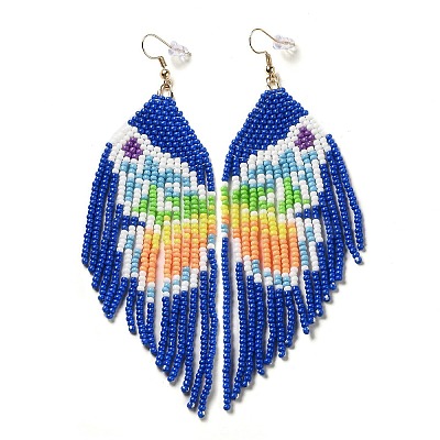 Brass Boho Chandelier Earrings EJEW-D105-01E-1