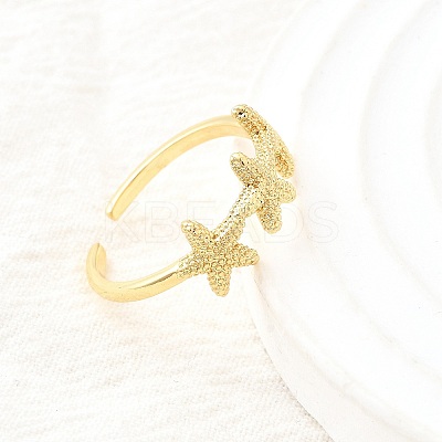 Brass Cuff Rings for Women RJEW-F184-08C-G-1