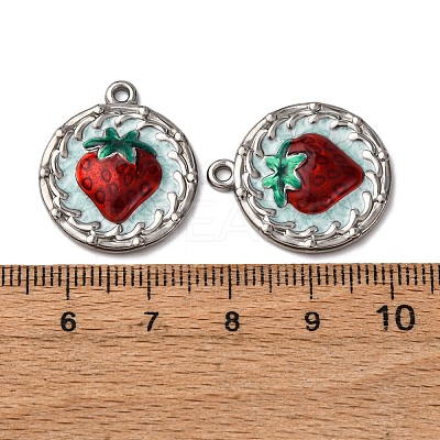 304 Stainless Steel Enamel Pendants LS-STAS-P406-24P-1