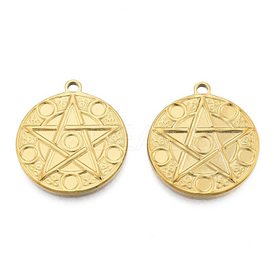 Ion Plating(IP) 201 Stainless Steel Pendants STAS-N098-214LG-1