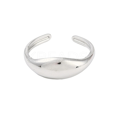 Non-Tarnish 304 Stainless Steel Open Cuff Rings for Women RJEW-C095-07P-1