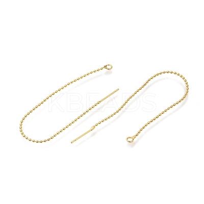 Rack Plating Brass Ear Wire KK-C081-08G-1