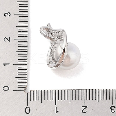 Brass Micro Pave Cubic Zirconia Pendants ZIRC-I066-07P-01-1