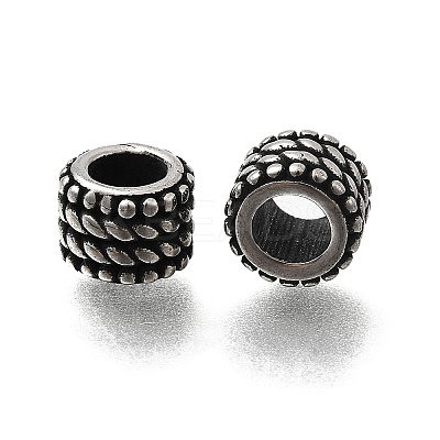 304 Stainless Steel European Tube Beads STAS-D382-15AS-1