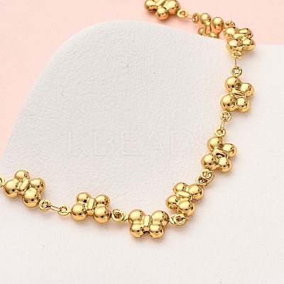 304 Stainless Steel Butterfly Link Chain Necklaces for Women NJEW-G178-07G-1