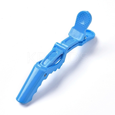 Plastic Alligator Hair Clips OHAR-WH0016-09C-1