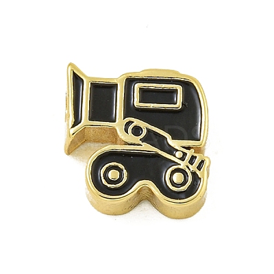 Rack Plating Brass Enamel Beads KK-U029-22G-10-1
