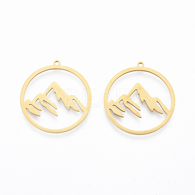 304 Stainless Steel Pendants STAS-N090-LA911-2-1