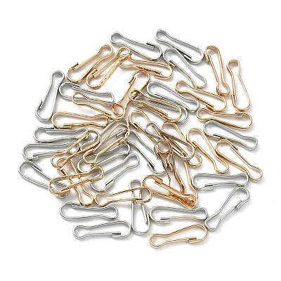 100Pcs 2 Colors Iron Keychain Clasp Findings IFIN-YW0003-38B-1