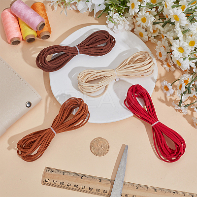 4Pcs 4 Colors Flat Faux Suede Cord OCOR-CL0001-06B-1