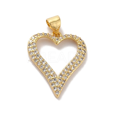 Rack Plating Brass Micro Pave Cubic Zirconia Pendants KK-A160-04G-1