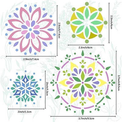 Mandala Stainless Steel Cutting Dies Stencils DIY-WH0238-147-1
