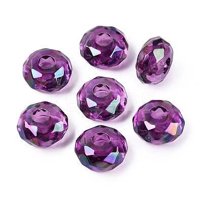 Transparent Acrylic European Beads OACR-E033-25B-1