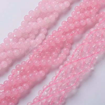 Natural Rose Quartz Beads Strands GSR4mmC034-1