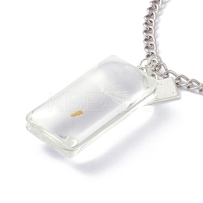 Dandelion Seed Wish Necklace for Teen Girl Women Gift NJEW-Z014-01P-1
