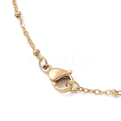 Brass Heart Locket Photo Pendant 304 Stainless Steel Satellite Chain Necklaces for Women NJEW-JN05734-1