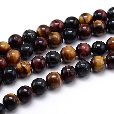 Natural Gemstone Round Bead Strands G-J303-13-14mm-1