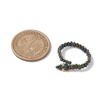 Glass Seed Bead Finger Rings RJEW-JR00875-02-1