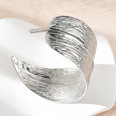 304 Stainless Steel Cuff Bangles for Women BJEW-Z096-02P-1
