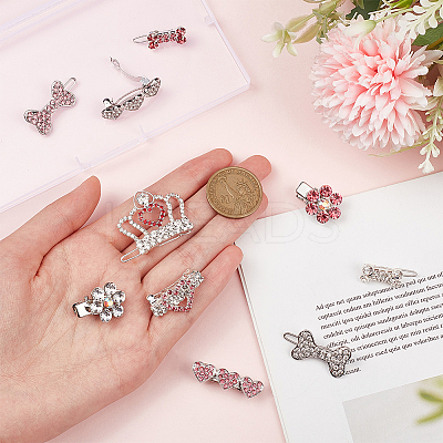10Pcs 10 Style Alloy Mini Hair Barrettes PHAR-CP0001-17-1