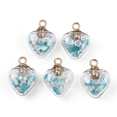 Glow in the Dark Luminous Glass Pendants GLAA-YWC0001-01C-1