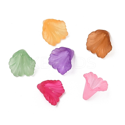 Transparent Acrylic Flower Beads X-PL622M-1