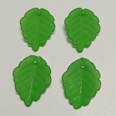 Frosted Transparent Resin Pendants RESI-WH0026-152-1-1