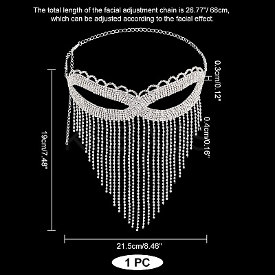 Iron Headwear Masquerade Masks AJEW-WH0312-34S-1