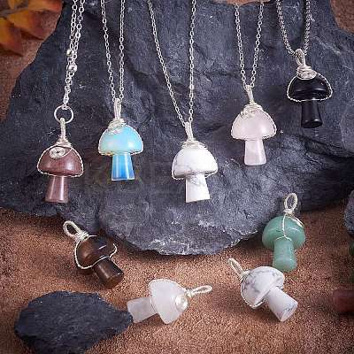 Natural Tiger Eye Pendants PALLOY-SW0004-01-1