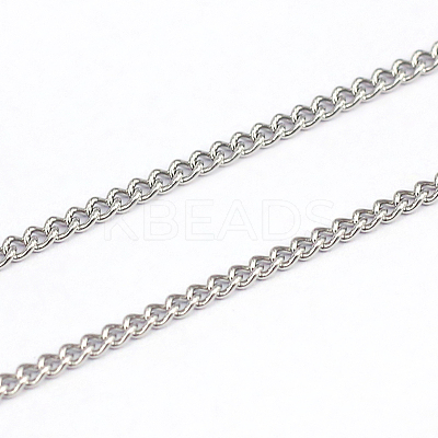 Tarnish Resistant 304 Stainless Steel Curb Chains CHS-O005-21C-1