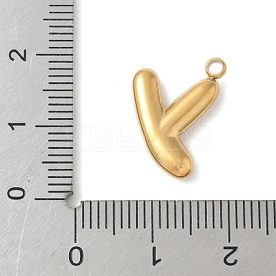 304 Stainless Steel Initial Pendants STAS-S186-12Y-G-1