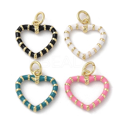Brass Enamel Pendants KK-K332-35G-1
