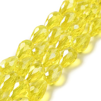 Electroplate Glass Beads Strands EGLA-D015-15x10mm-30-A-1