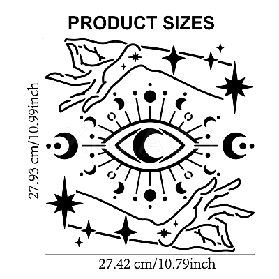 1Pc PET Hollow Out Drawing Painting Stencils DIY-MA0004-40B-1