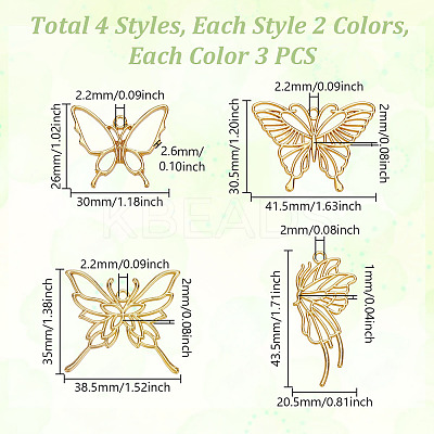24pcs 8 styles Alloy Open Back Bezel Pendants FIND-GA0004-97-1