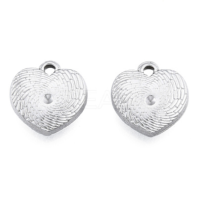 Non-Tarnish 201 Stainless Steel Pendant Rhinestone Settings STAS-N098-261P-1