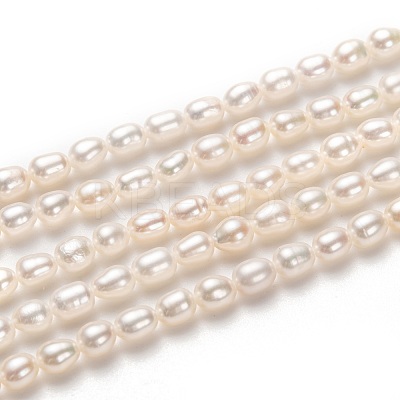 Natural Cultured Freshwater Pearl Beads Strands PEAR-J005-59-1