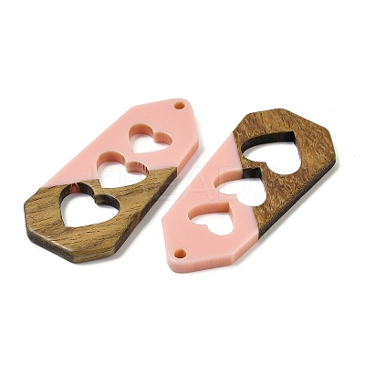 Resin and Walnut Pendants WOOD-I013-06C-1